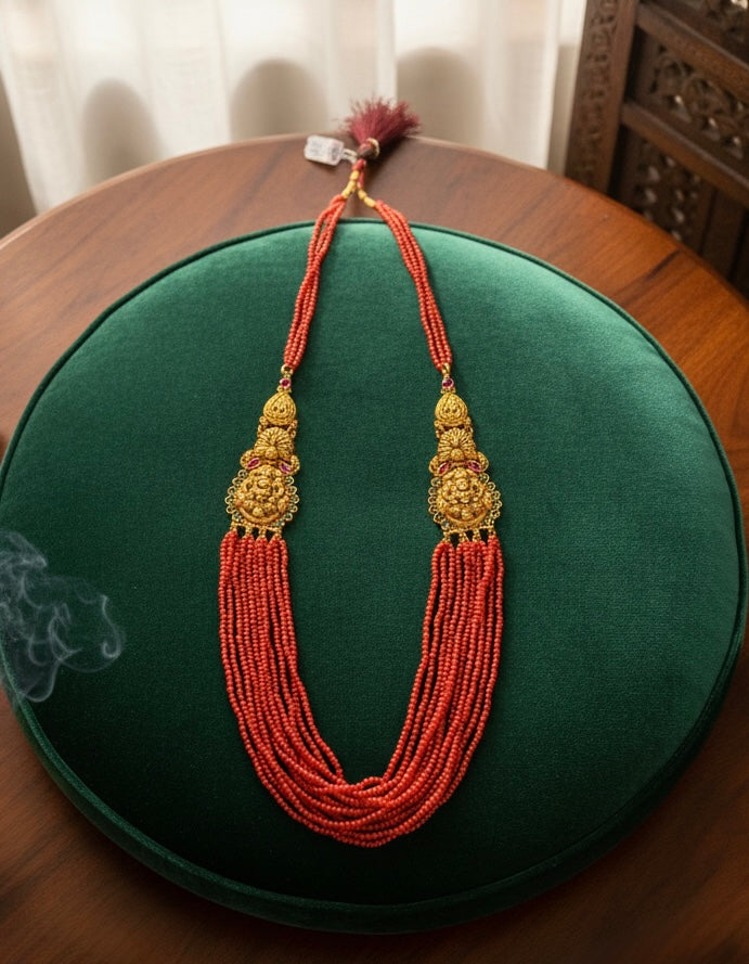 Orange Beeds Necklace