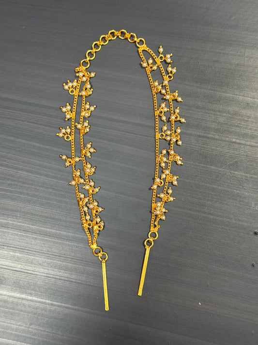 Two Layer Golden With White Beeds Maati