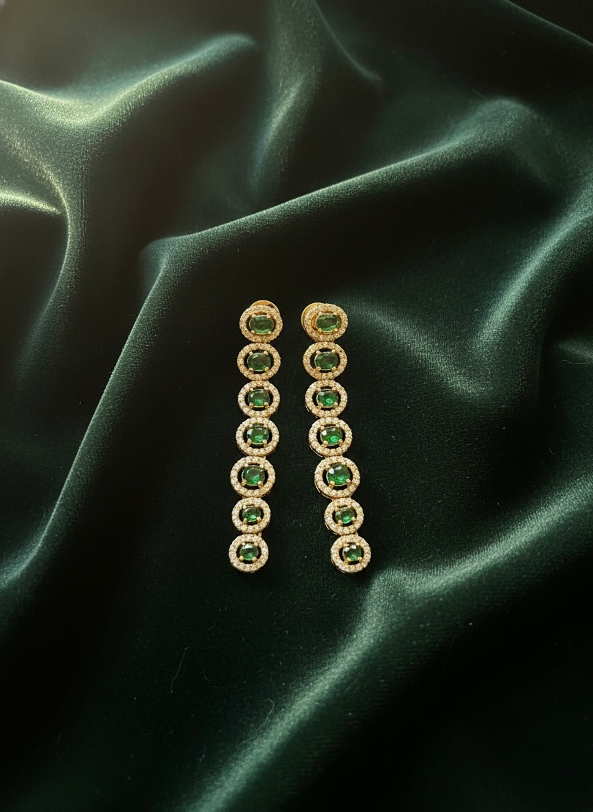 Green beeds earrings