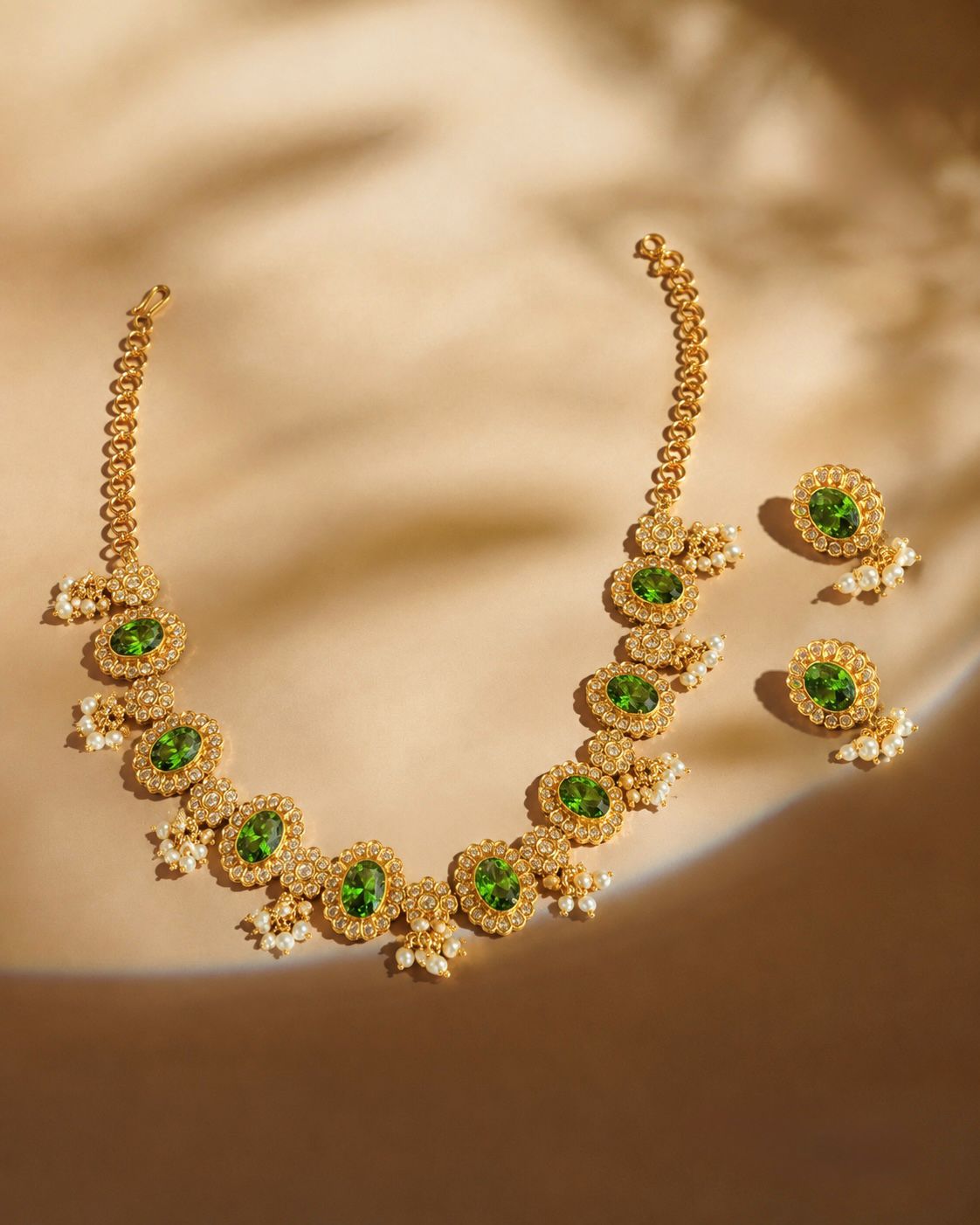 Green stone necklace