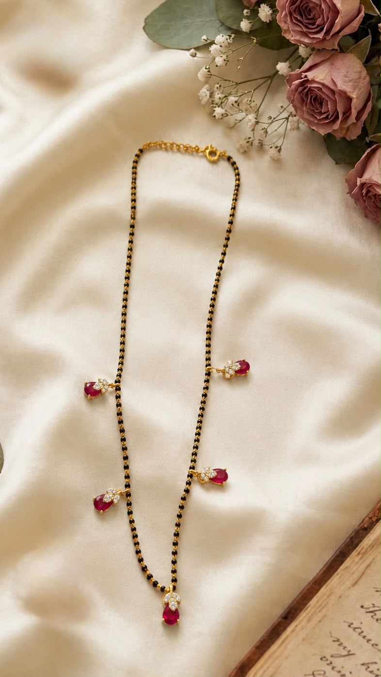 Red beeds mangalsutra