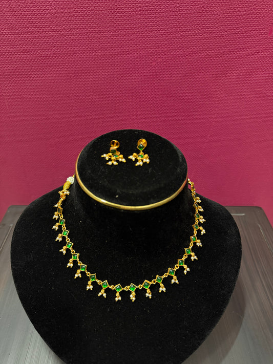 Green Beeds Necklace
