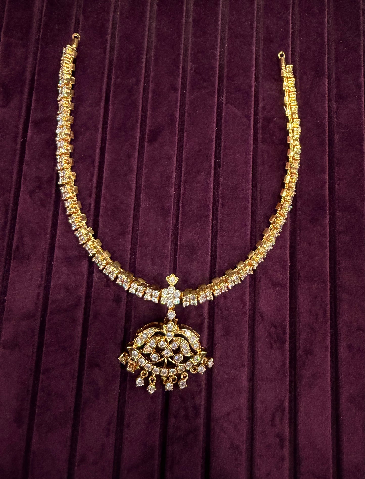 Long White Stone Necklace