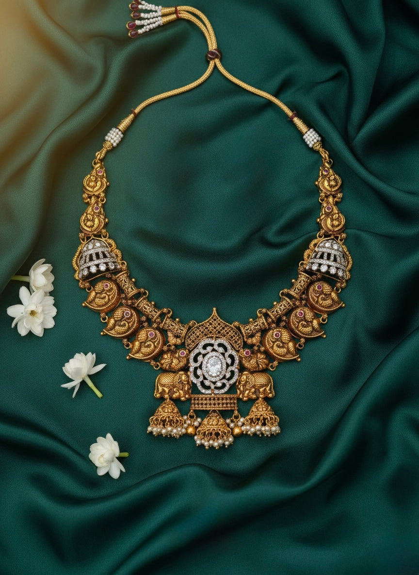 Heavy Jumka Necklace