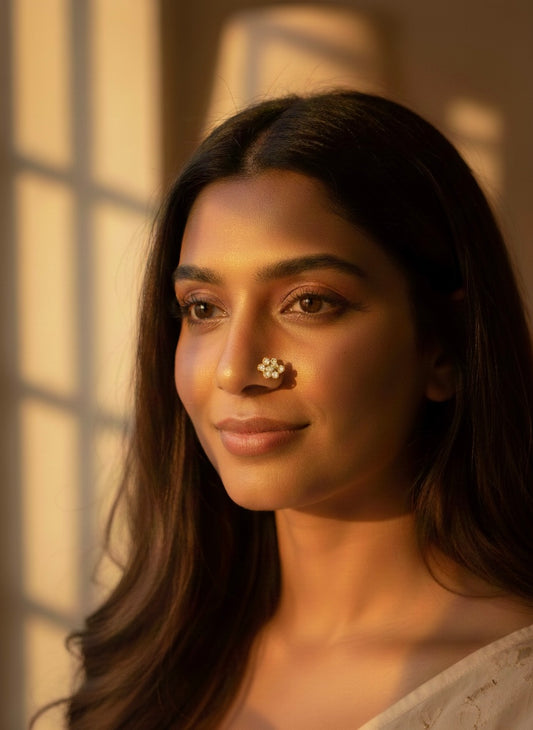 Big Flower Shape Nose Pin