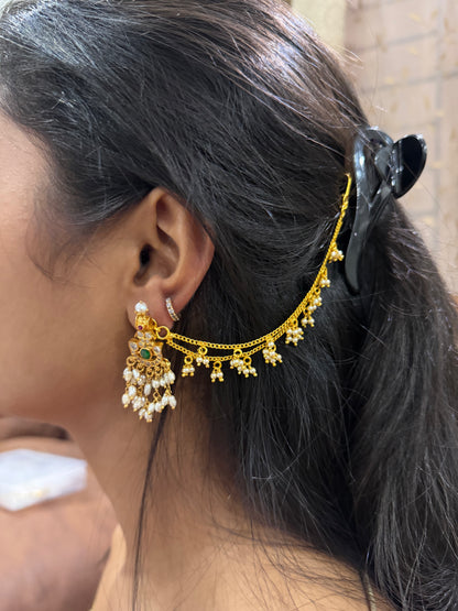 Two Layer Golden With White Beeds Maati