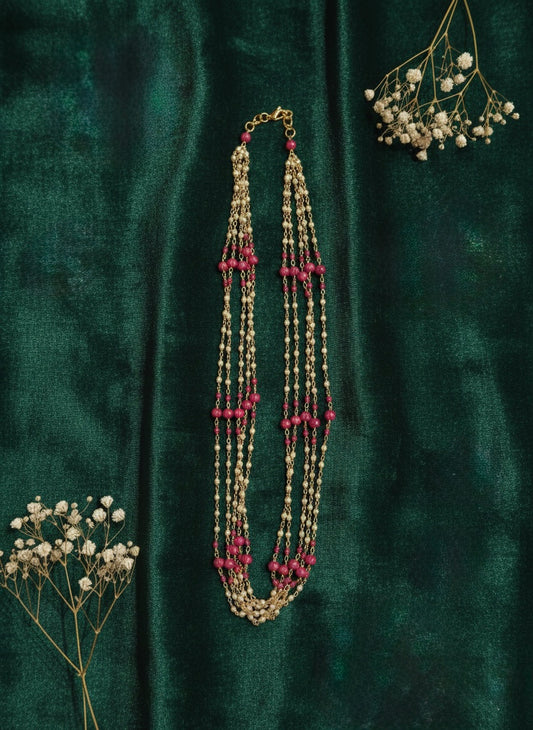 Pink beeds necklace