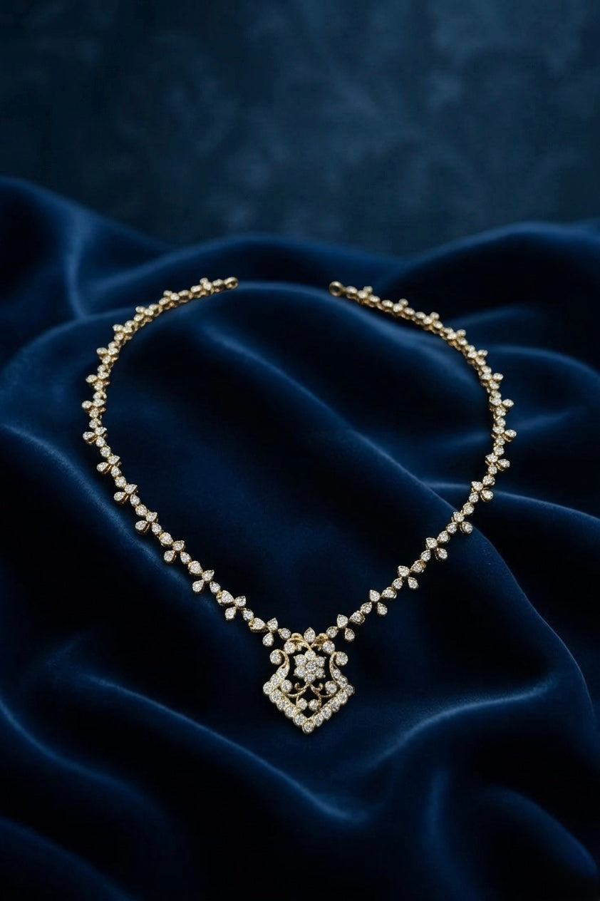 White stone  necklace