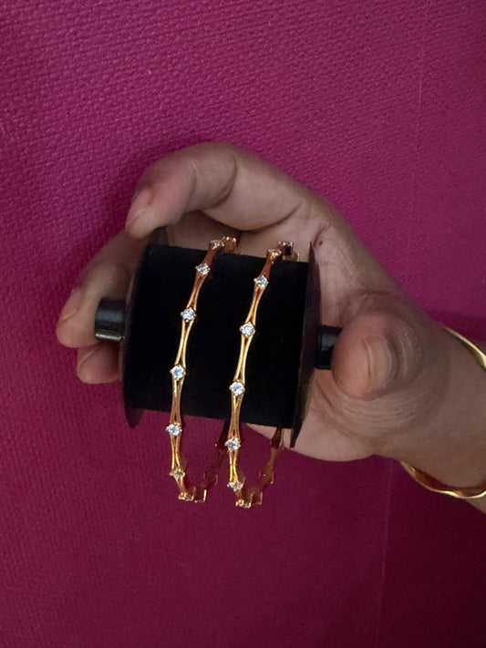 Small stone diamond replica bangle