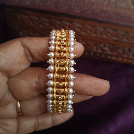 White peral bangle