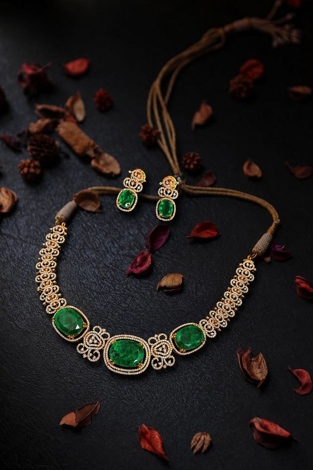 Green stone necklace