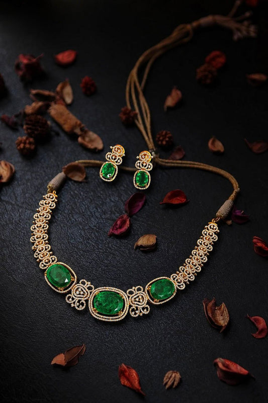 Green stone necklace