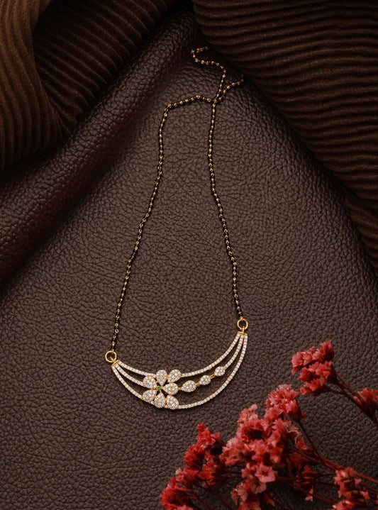 Flower stone mangalsutra