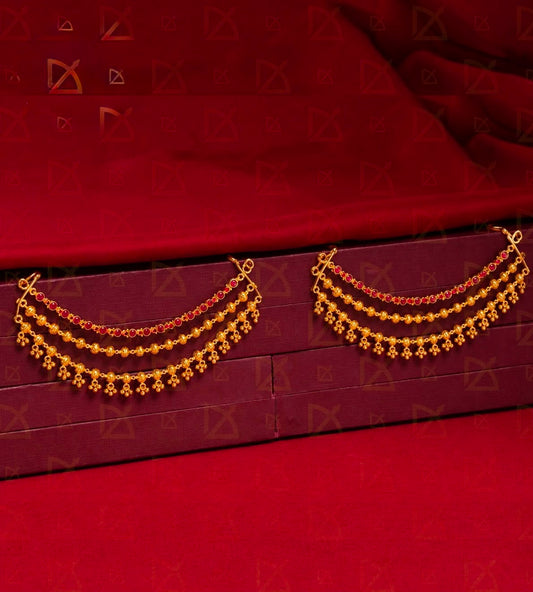 Red with gold beeds Mati