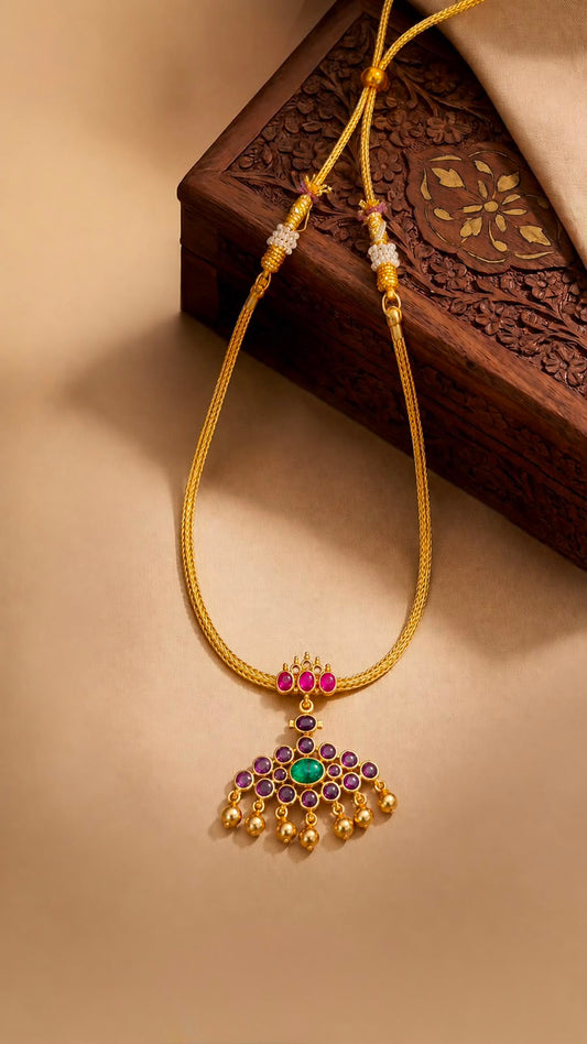 Red rubi stone necklace