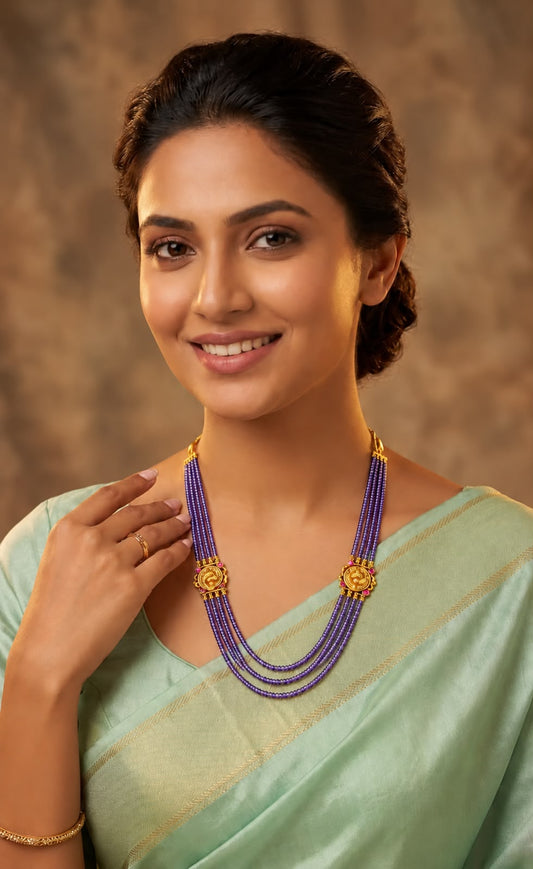 Purple beeds necklace